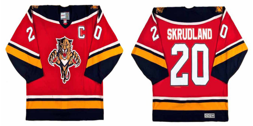 2019 Men Florida Panthers #20 Skrudland red CCM NHL jerseys